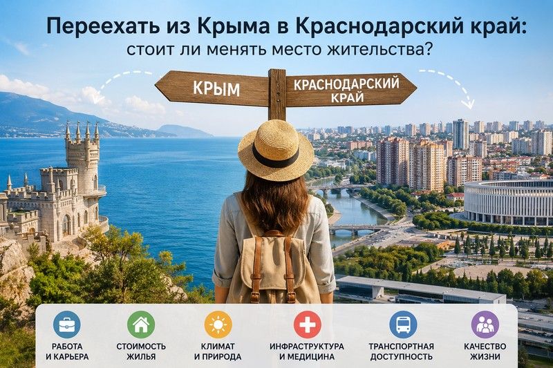 Переехать из Крыма в Краснодар: стоит ли менять место жительства? Все плюсы и минусы